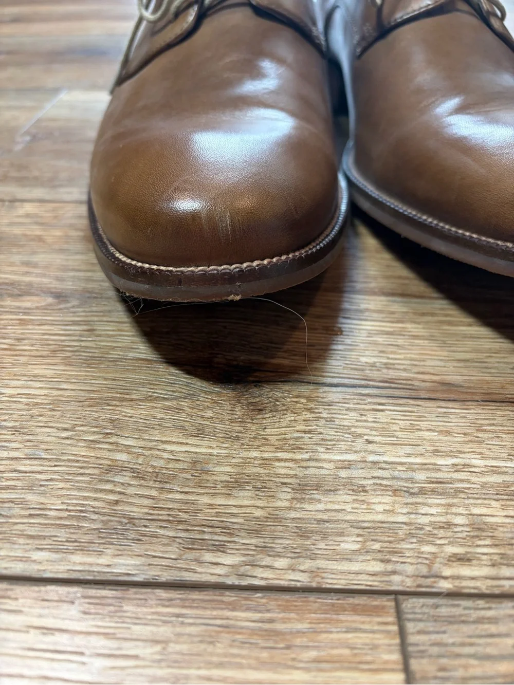 Cole Haan Men's Williams Plain Toe British Tan Leather Oxford Dress Shoes